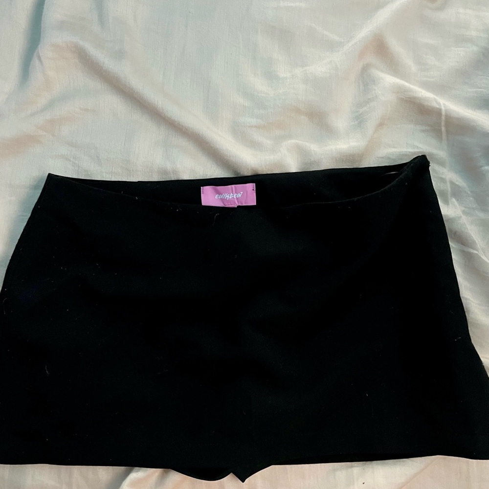 Edikted Black Mini Skirt with Pink Label